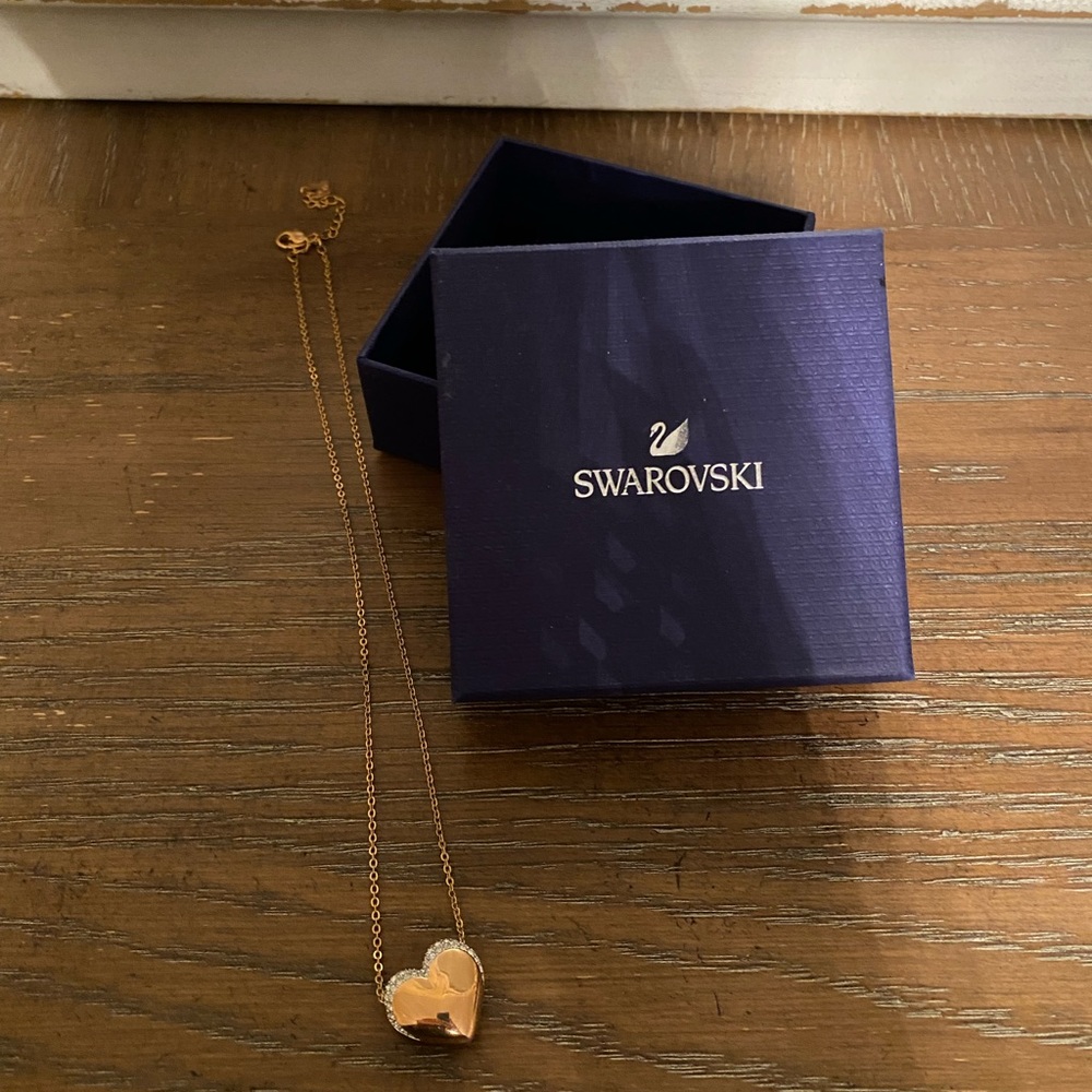 Swarovski Gold heart necklace